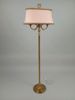Golvlampa, 2-armad mässing, Ystad Metall