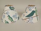 Lampskärmar, med tyg "Gröna fåglar" Josef Frank Firma Svenskt Tenn