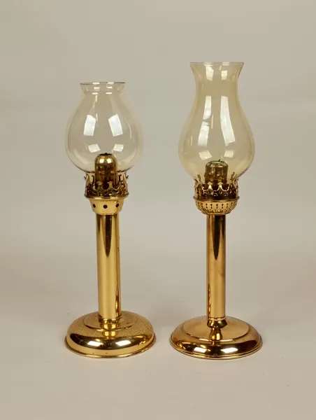 Ljuslyktor 2 st, Karlskrona Lampfabrik mässing