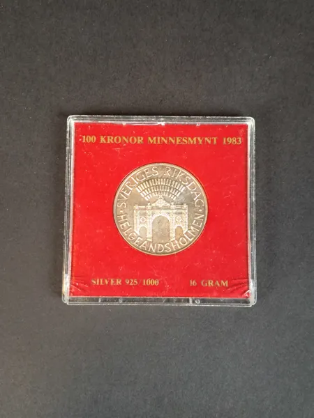 Silver, Minnesmynt Sveriges Riksdag 1983