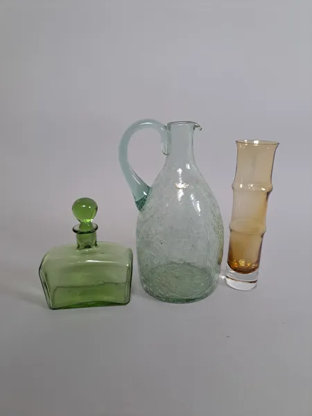 Glas 3 delar bl.a. Sture Berglund Stockholms Glasbruk