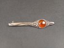 Brosch, Silver med bärnsten, Art Nouveau