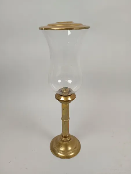Oljelampa, glas & mässing