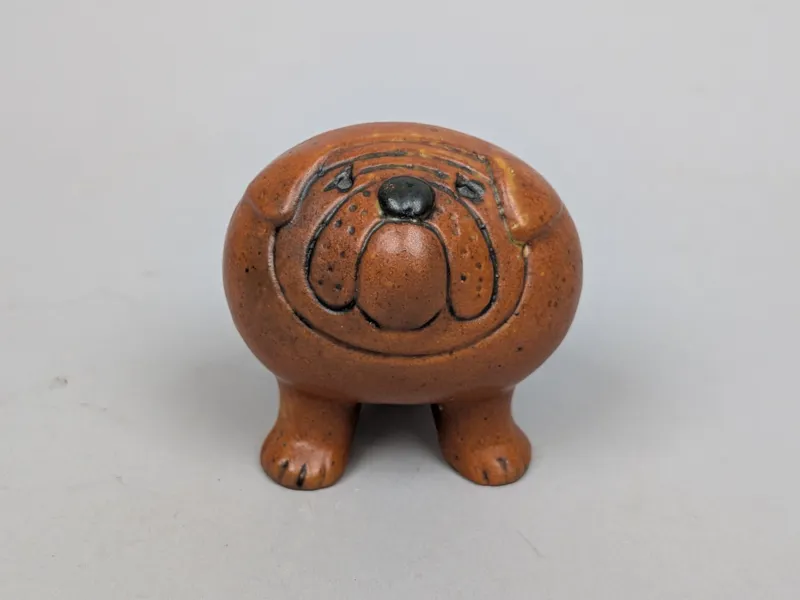 Figurin, "Bulldog" mini ur serien Kennel Lisa Larson Gustavsberg