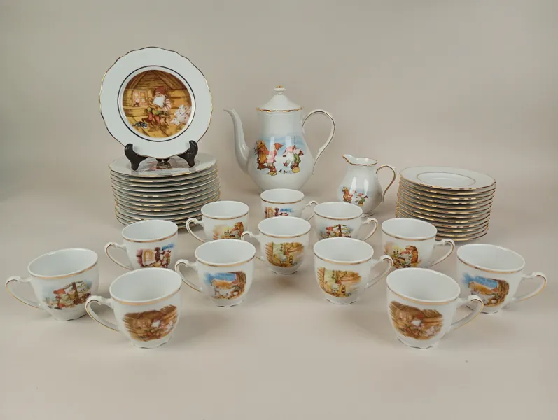 Kaffeservis, "Gammeldags jul" P2000 Tyskland 39 delar