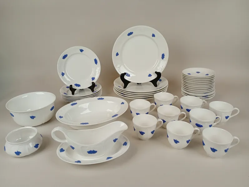 Servisdelar, "Blå blom" Gustavsberg 41 delar