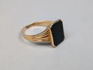 Klackring, 18 k Guld & Onyxsten
