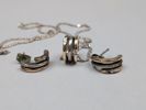 Smyckesset, 925 Silver Örhänge & halsband