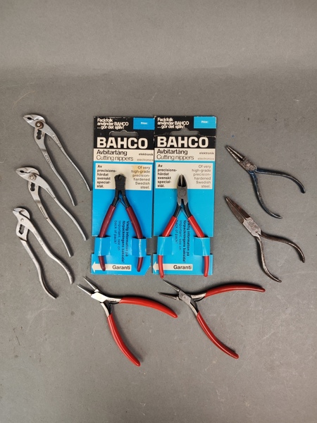 Mindre tänger bl.a. Bahco & Knipex