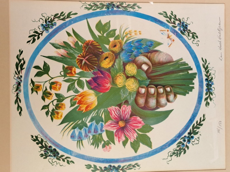 Färglitografi, Lars Huck Hultgren, signerad