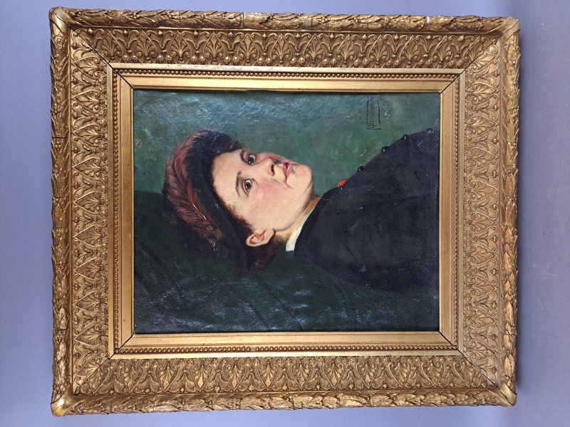 Olja på duk, troligtvis Robert Lundberg, signerad 1883