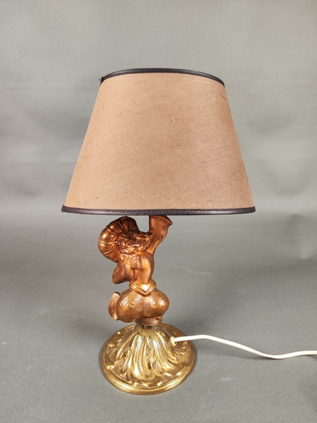 Bordslampa, koppar & mässing