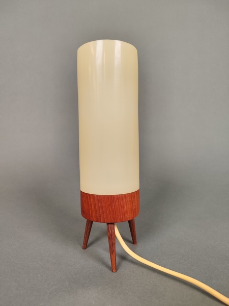 Bordslampa, teak & plast