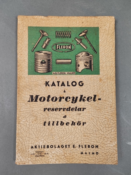 Katalog å motorcykel reservdelar, AB E Fleron 1937