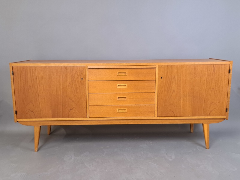 Sideboard med skrivskiva, Rottne Möbelindustri AB, brickmärkt teak