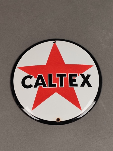 Emaljskylt, Caltex