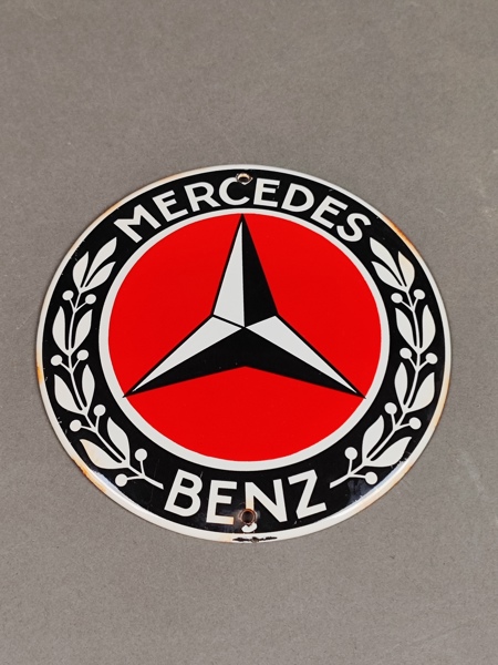 Emaljskylt, Mercedes Benz