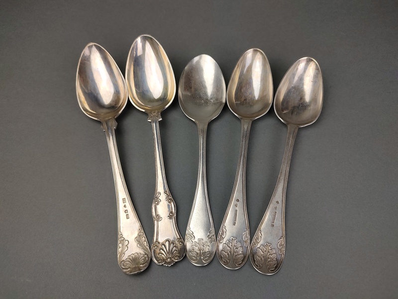 Raguskedar, Silver, 1800-tal bl.a. Hgvogt C5 Kristianstad