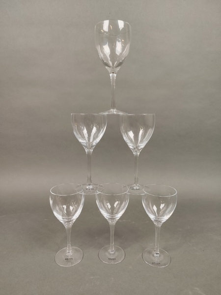Vinglas 6 st, "Chateau" Bertil Vallien Kosta Boda