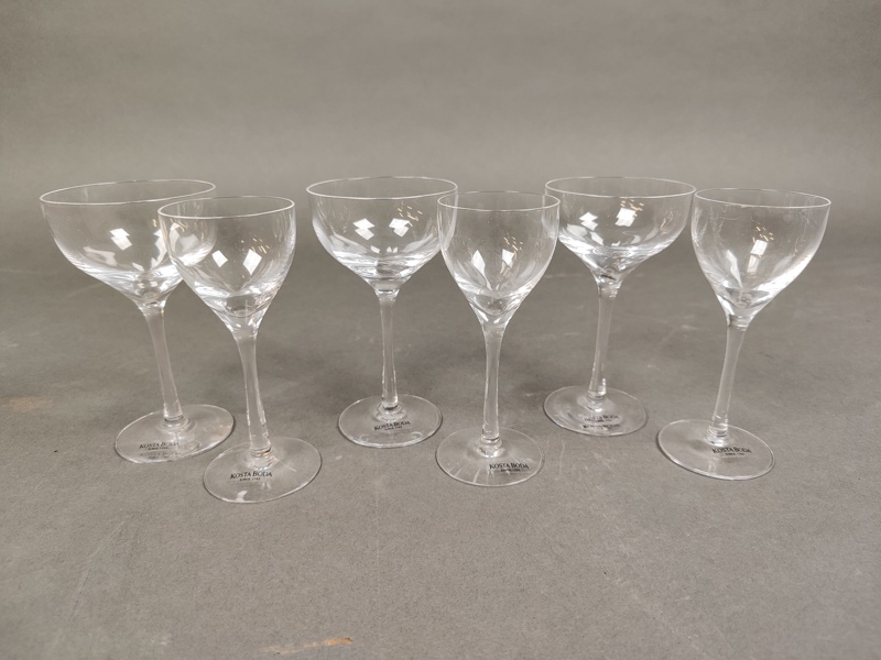 Avecglas 6 delar, "Chateau" Bertil Vallien Kosta Boda