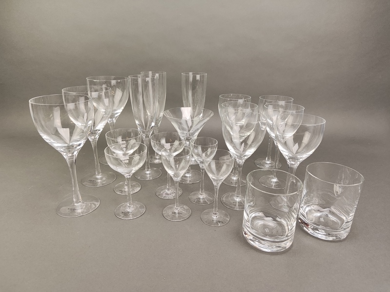 Servisdelar, glas "Chateau" Bertil Vallien Kosta Boda