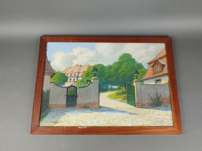 Pastell, signerad C Tilliger