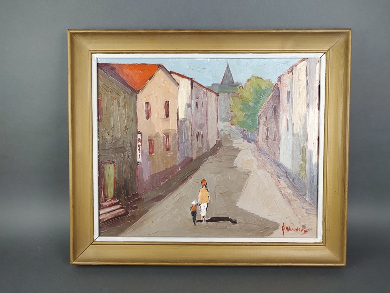 Olja på pannå, Åke Wickström, signerad