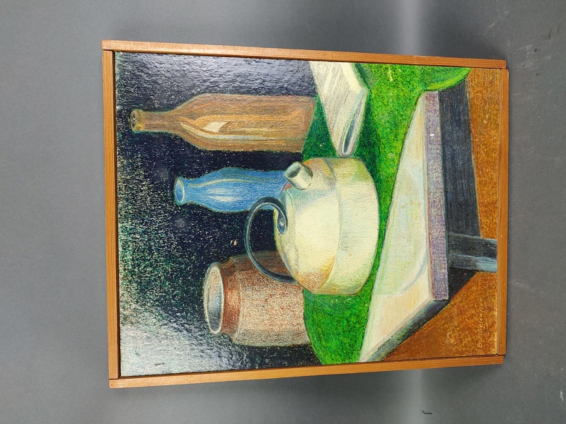 Krita på pannå, signerad B Mårtensson