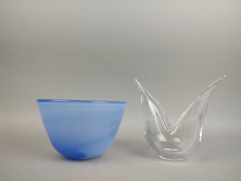 Glasskålar 2 st, Hanne Dreutler Studio Åhus bl.a. "Queen"
