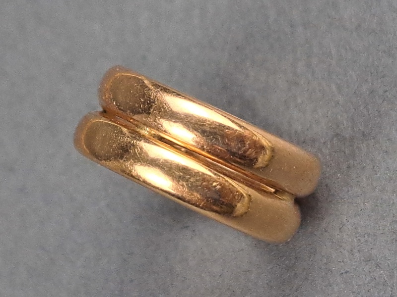 Ringar 2 st, sammansatta, 18 k Guld