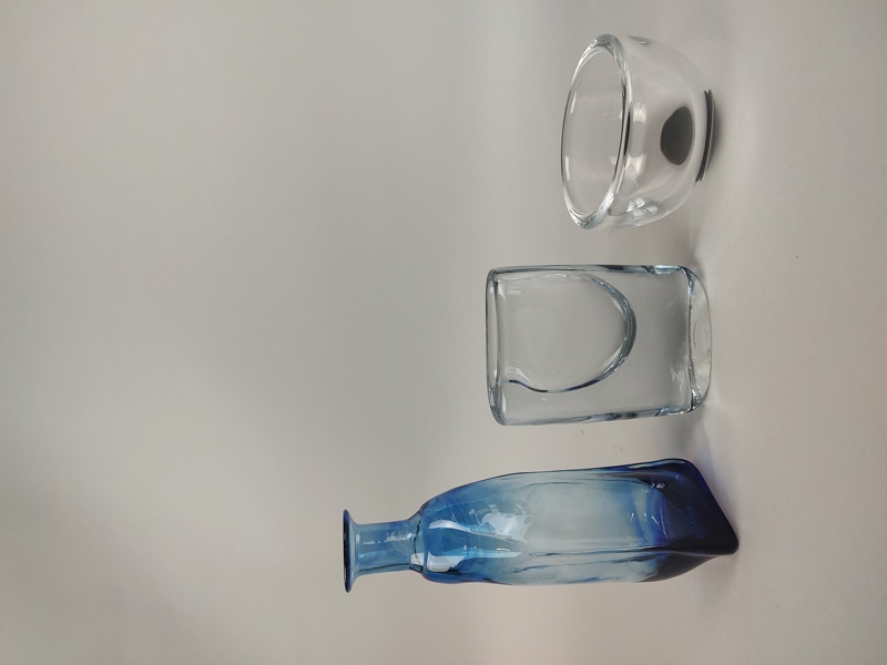Glas, 3 delar bl.a. Hanne Dreutler Studio Åhus