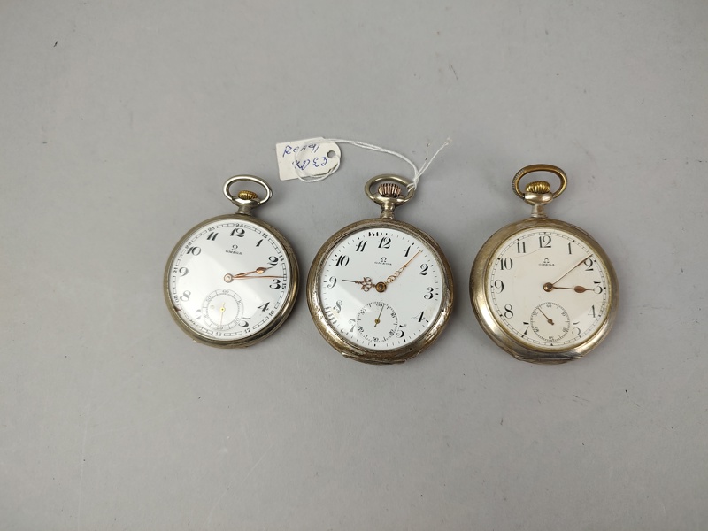 Fickur 3 st, Omega, bl.a. Boett i silver