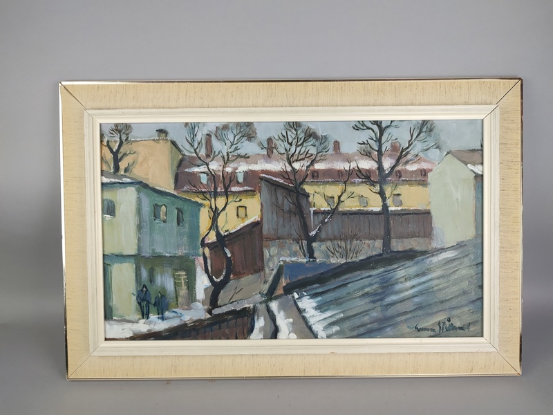 Olja på pannå, Gunnar Stålbrand, signerad