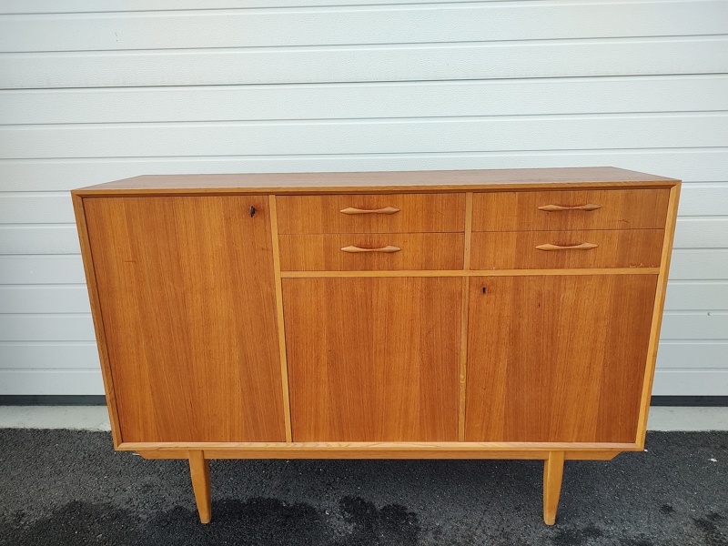 Sideboard / Linneskåp, teak & bok