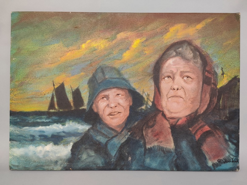 Olja på duk, oidentifierad konstnär